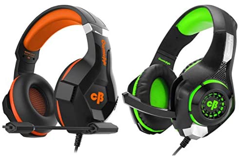 Cosmic Byte H11 Gaming Headset with Microphone (Black/Orange)&Cosmic Byte GS410 Headphones with Mic and for PS4, Xbox One, Laptop, PC, iPhone and Android Phones (