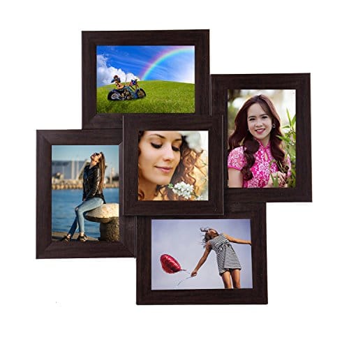 WENS 5-Picture MDF Photo Frame (17 inch x 17 inch, Brown) (WS-4060)