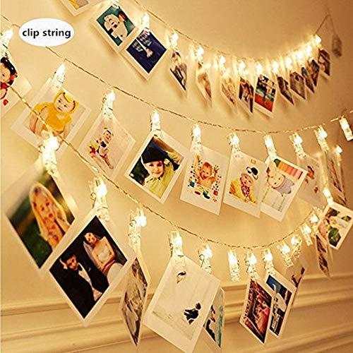 WebelKart® 10 Clip Lights Indoor Outdoor Decoration Christmas Light Rope for Party/Birthday/Diwali/Christmas/Navratri- 1.50 Meter (White)